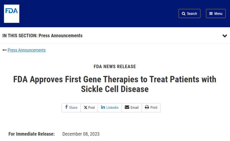 2023年12月8日，美国FDA核准了两款拥有里程碑意思的疗法——Casgevy和Lyfgenia.jpg